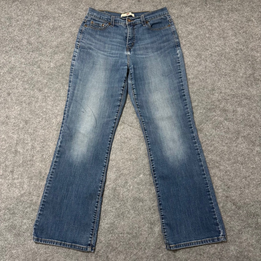 Levi's 512 Bootcut Jeans Womens 12 M Blue Perfectly Slimming Stretch Denim